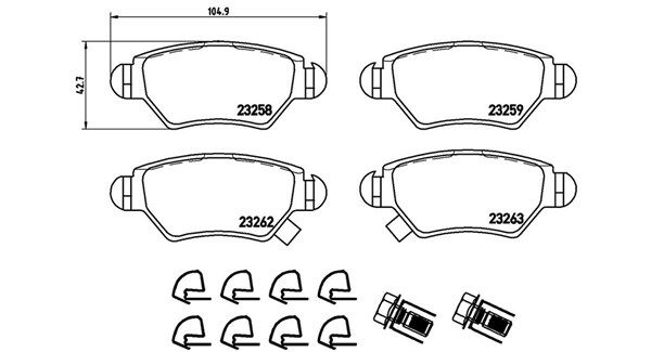 MAGNETI MARELLI Комплект тормозных колодок, дисковый тормоз 363700459031